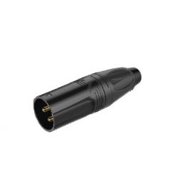 Fiche XLR mâle noir RX3M-BG