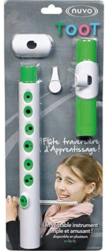 Nuvo Flûte traversière d'éveil ABS blanche et verte